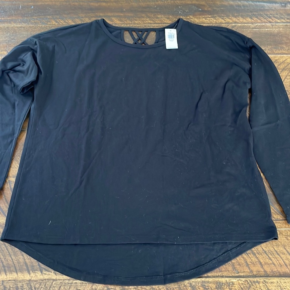 Old Navy Criss Cross Back Girls Long Sleeve Tee